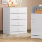 Cômoda 4 Gavetas Amarelinha Labirinto Branco