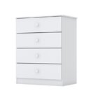 Cômoda 4 Gavetas Amarelinha Labirinto Branco