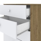 Cômoda 4 Gavetas Amarelinha Labirinto Rústico/branco