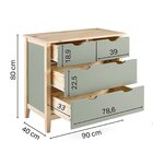 Cômoda 4 Gavetas Amarílis Cabecasa Madeiraoriginals Oliva