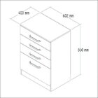 Cômoda 4 Gavetas Amazonita Decibal Cacau