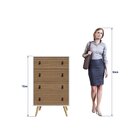 Cômoda 4 Gavetas Amber Genialflex Branco / Brise