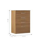 Comoda 4 Gavetas Astra Amendola