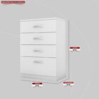 Cômoda 4 Gavetas Astral  Pintura Uv  Branco