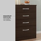 Cômoda 4 Gavetas Astral Ébano Touch