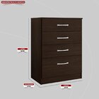 Cômoda 4 Gavetas Astral Ébano Touch