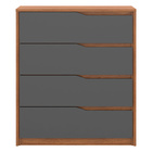 Cômoda 4 Gavetas Atria Amendôla Grafito Demartez