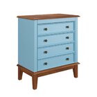 Cômoda 4 Gavetas Azul Claro