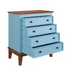 Cômoda 4 Gavetas Azul Claro
