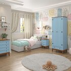 Cômoda 4 Gavetas Azul Claro