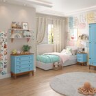 Cômoda 4 Gavetas Azul Claro