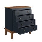 Cômoda 4 Gavetas Azul Petróleo