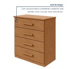 Cômoda 4 Gavetas Baião  Amêndoa Clean