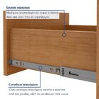 Cômoda 4 Gavetas Baião  Amêndoa Clean