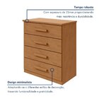 Cômoda 4 Gavetas Baião  Amêndoa Clean