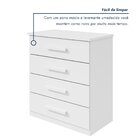 Cômoda 4 Gavetas Baião  Branco