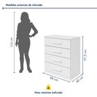 Cômoda 4 Gavetas Baião  Branco