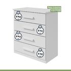 Cômoda 4 Gavetas Baião Plus Branco