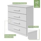 Cômoda 4 Gavetas Baião Plus Branco
