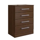 Cômoda 4 Gavetas Basic  Cacau Brilho