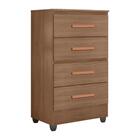 Cômoda 4 Gavetas Bordeaux Carvalho