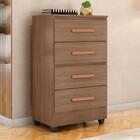 Cômoda 4 Gavetas Bordeaux Carvalho