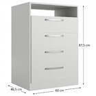 Cômoda 4 Gavetas Branco 610052 - Vedere