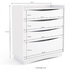 Cômoda 4 Gavetas Branco M260 - Kappesberg