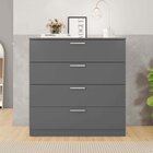 Cômoda 4 Gavetas Brixton Caemmun Cinza Escuro