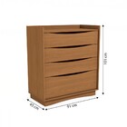 Cômoda 4 Gavetas Canela - Kappesberg