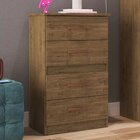 Cômoda 4 Gavetas Caribe 504 Espresso Móveis Nogueira