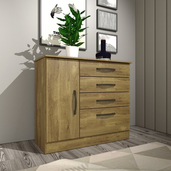 Cômoda 4 Gavetas Chicago Tcil Móveis Ipê