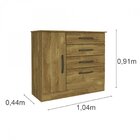 Cômoda 4 Gavetas Chicago Tcil Móveis Ipê