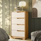 Cômoda 4 Gavetas Cinamomo / Off White