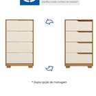 Cômoda 4 Gavetas Cinamomo / Off White