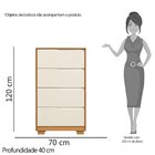 Cômoda 4 Gavetas Cinamomo / Off White