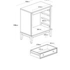 Cômoda 4 Gavetas Cinza