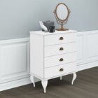 Cômoda 4 Gavetas Clássica  Branco