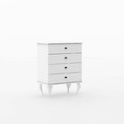 Cômoda 4 Gavetas Clássica  Branco
