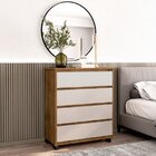 Cômoda 4 Gavetas Coimbra Freijó/off White