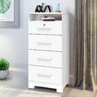 Cômoda 4 Gavetas Colmeia E Chave Branco Ártico New Primordial