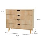 Cômoda 4 Gavetas Com Pés Ipanema