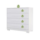 Cômoda 4 Gavetas Com Puxadores 100% Mdf Moana Branco