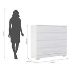 Cômoda 4 Gavetas Com Puxadores 100% Mdf Moana Branco