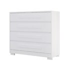 Cômoda 4 Gavetas Com Puxadores 100% Mdf Moana Branco