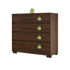 Cômoda 4 Gavetas Com Puxadores 100% Mdf Moana Jacarandá Madei