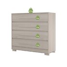 Cômoda 4 Gavetas Com Puxadores 100% Mdf Moana Vanilla
