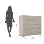 Cômoda 4 Gavetas Com Puxadores 100% Mdf Moana Vanilla