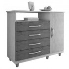 Comoda 4 Gavetas Com Sapateira Paris  Imbuia