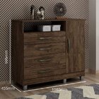 Comoda 4 Gavetas Com Sapateira Paris  Imbuia